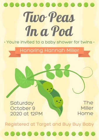 Baby Shower 4 poster template