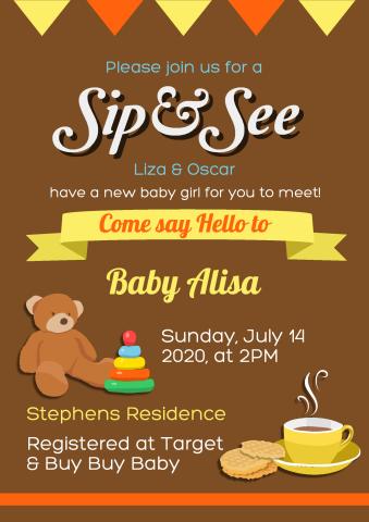 Baby Shower 6 poster template