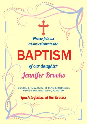 Baptism 2 poster template