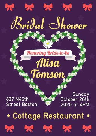 Bridal Shower 3 poster template