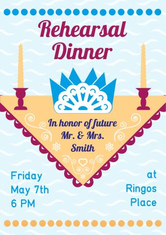 Rehearsal Dinner 1 poster template