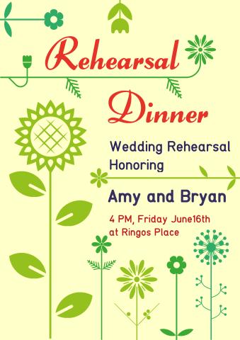 Rehearsal Dinner 2 poster template