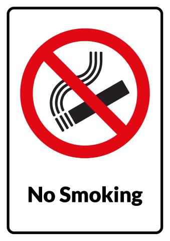 No Smoking sign template