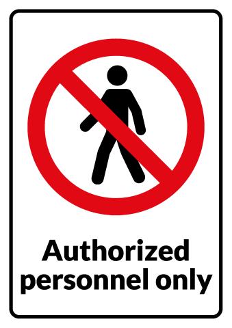 No Unauthorized Personnel sign template