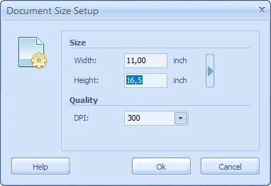 Document Size Setup